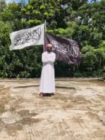 সাদা এবং কালো কম্বো (৩ x ১.৬ ফিট) ১ জোড়া কালেমা পতাকা